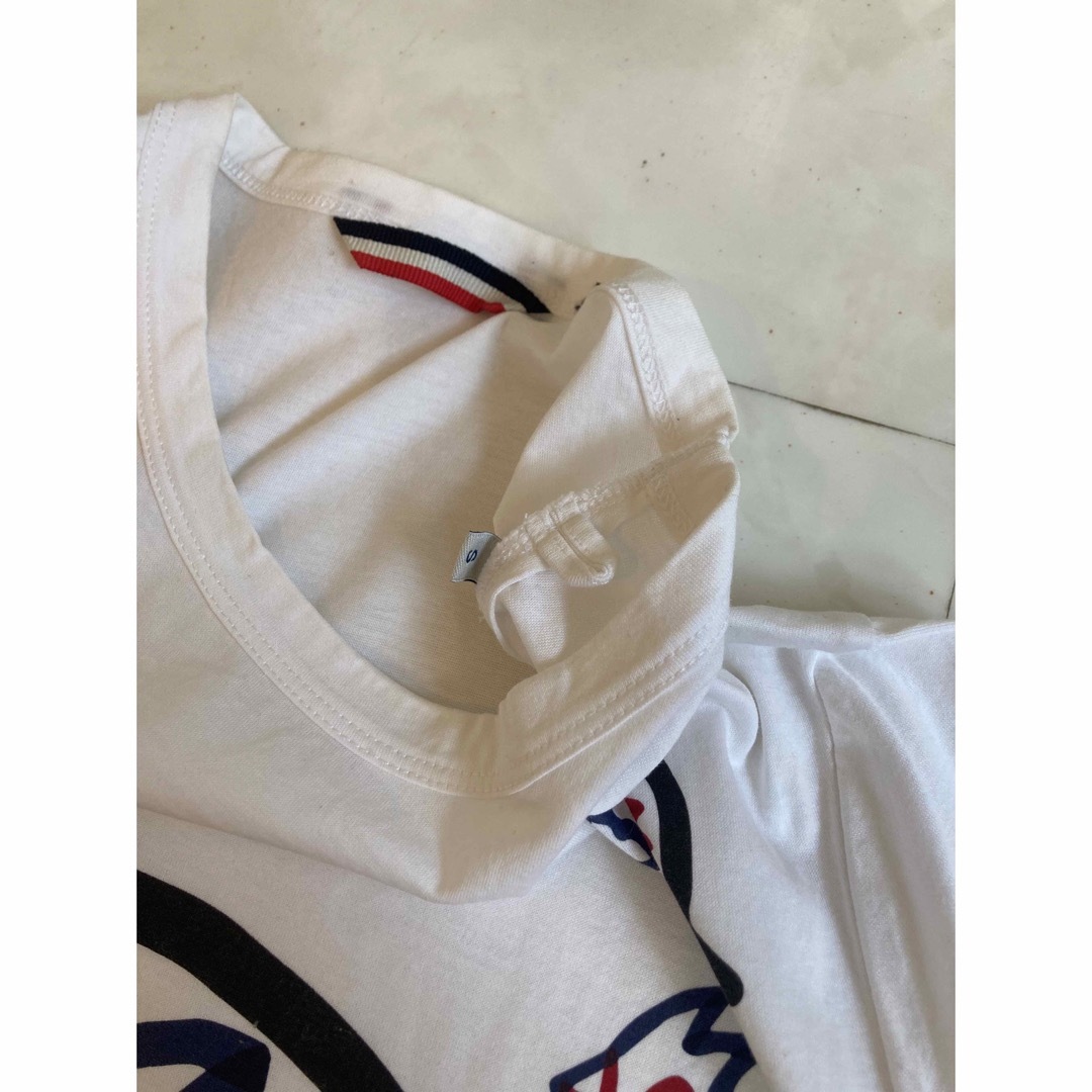 Sサイズ】モンクレール Tシャツ ホワイト  MONCLER 半袖 プリントロゴ