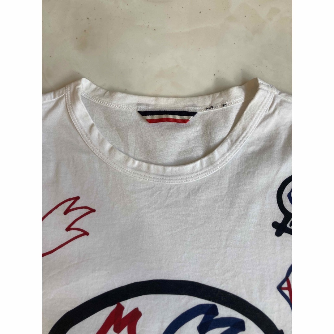 Sサイズ】モンクレール Tシャツ ホワイト  MONCLER 半袖 プリントロゴ