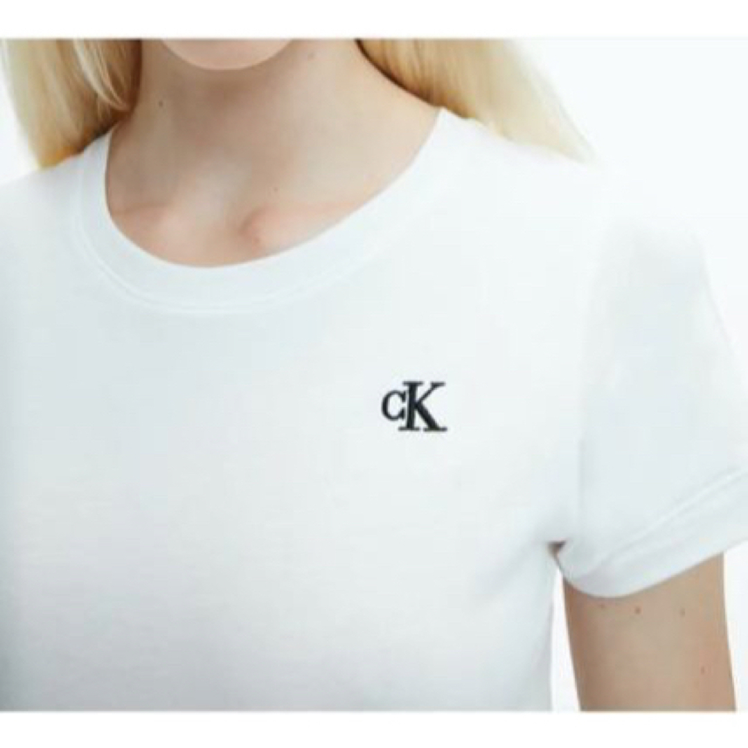 Calvin Klein(カルバンクライン)のXSサイズ Calvin KleinオーガニックコットンTシャツ レディースのトップス(Tシャツ(半袖/袖なし))の商品写真