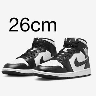 ジョーダン(Jordan Brand（NIKE）)の26cm AIR JORDAN 1 MID PANDA パンダ(スニーカー)