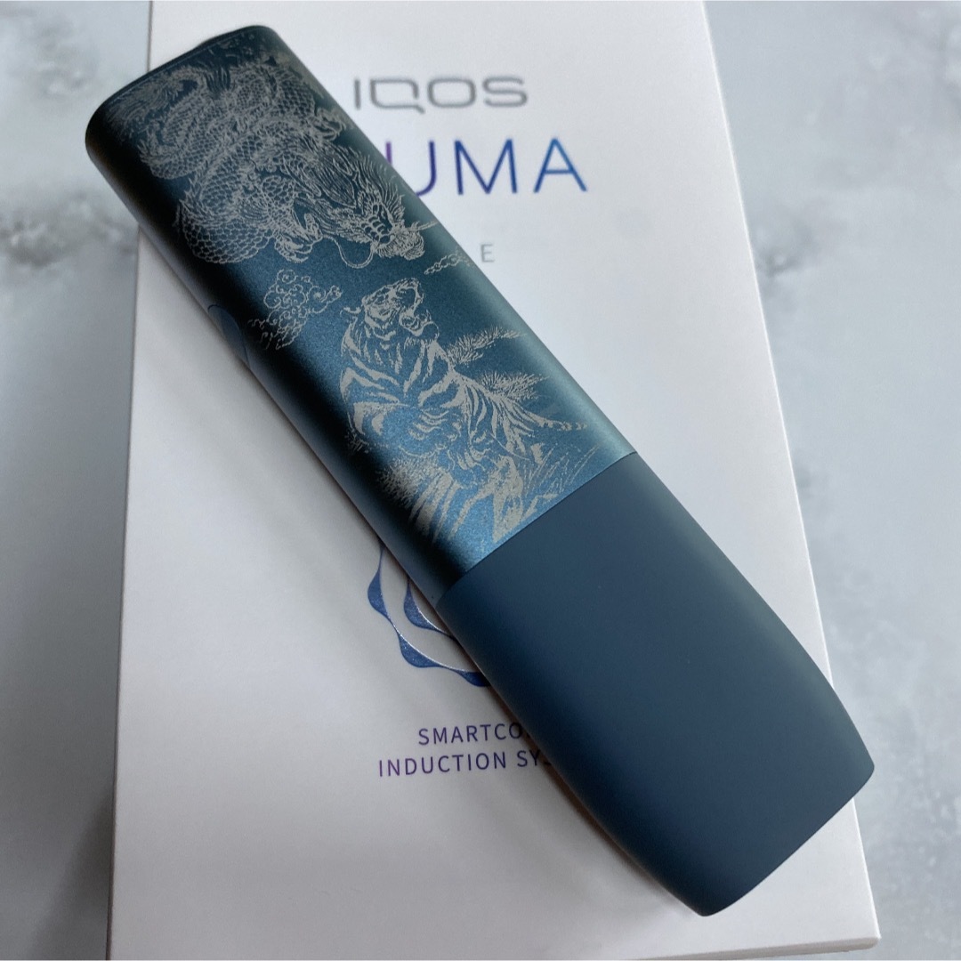 iQOS ILUMA ONE イルマワン トライバル シャーク レーザー加工 青