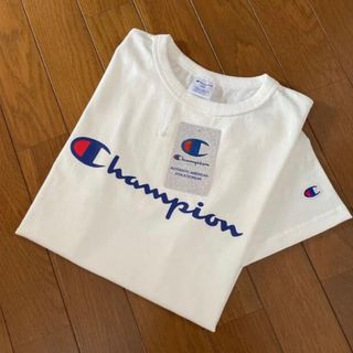 チャンピオン(Champion)の新品❤️チャンピオン Ｔシャツ ビッグロゴ 160 レディースM 白(Tシャツ(半袖/袖なし))