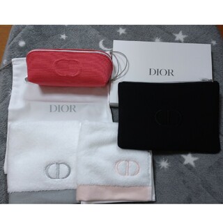 ディオール(Dior)の【新品未使用】ディオール ノベルティーセット⭐ポーチ 巾着 ミニタオル(ポーチ)