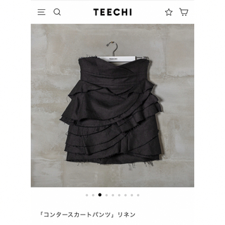 TEECHI コンタースカートパンツ 36 黒 ブラック ティーチ(キュロット)
