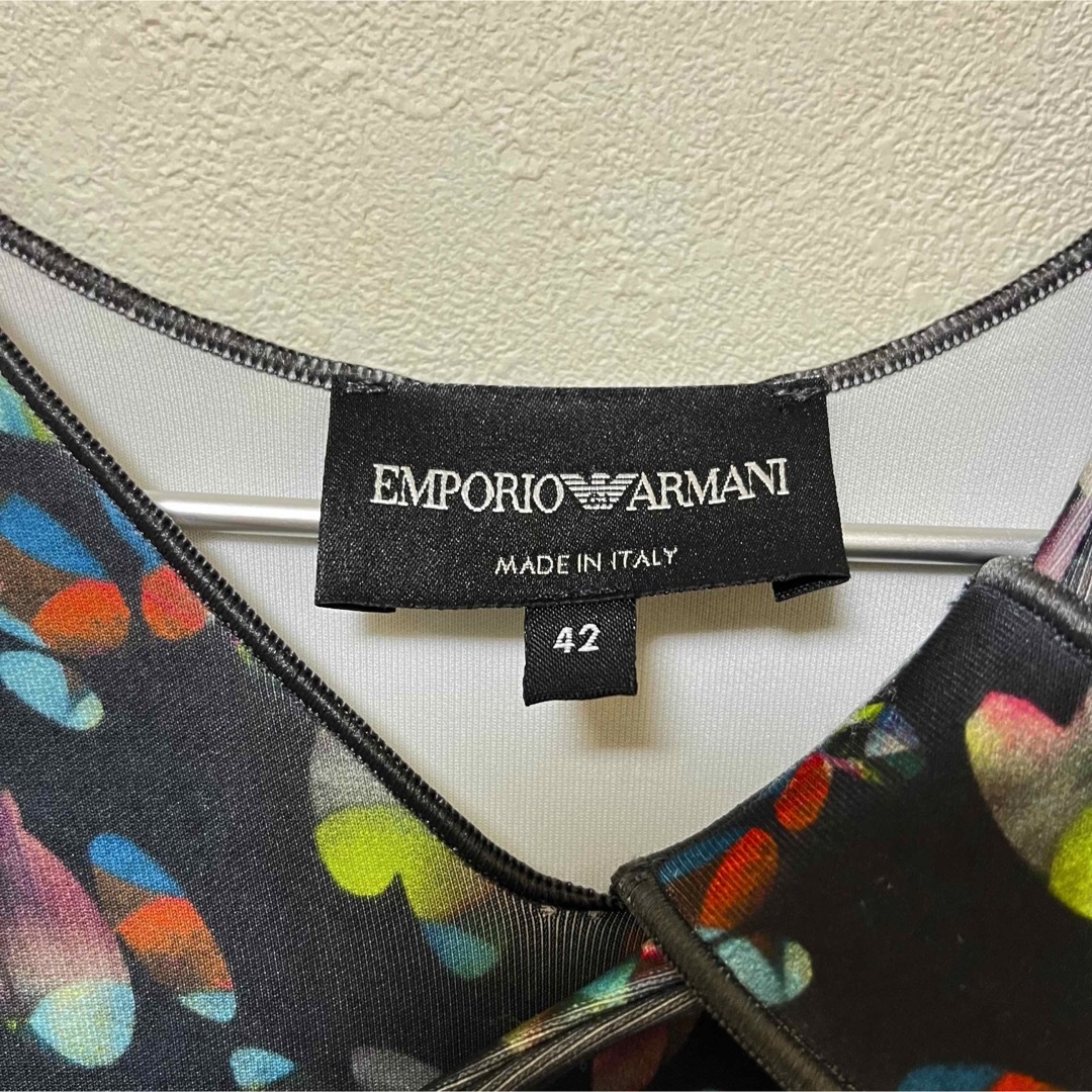 Emporio Armani(エンポリオアルマーニ)のEMPORIO ARMANI エンポリオアルマーニ 総柄 ワンピース レディースのワンピース(ひざ丈ワンピース)の商品写真