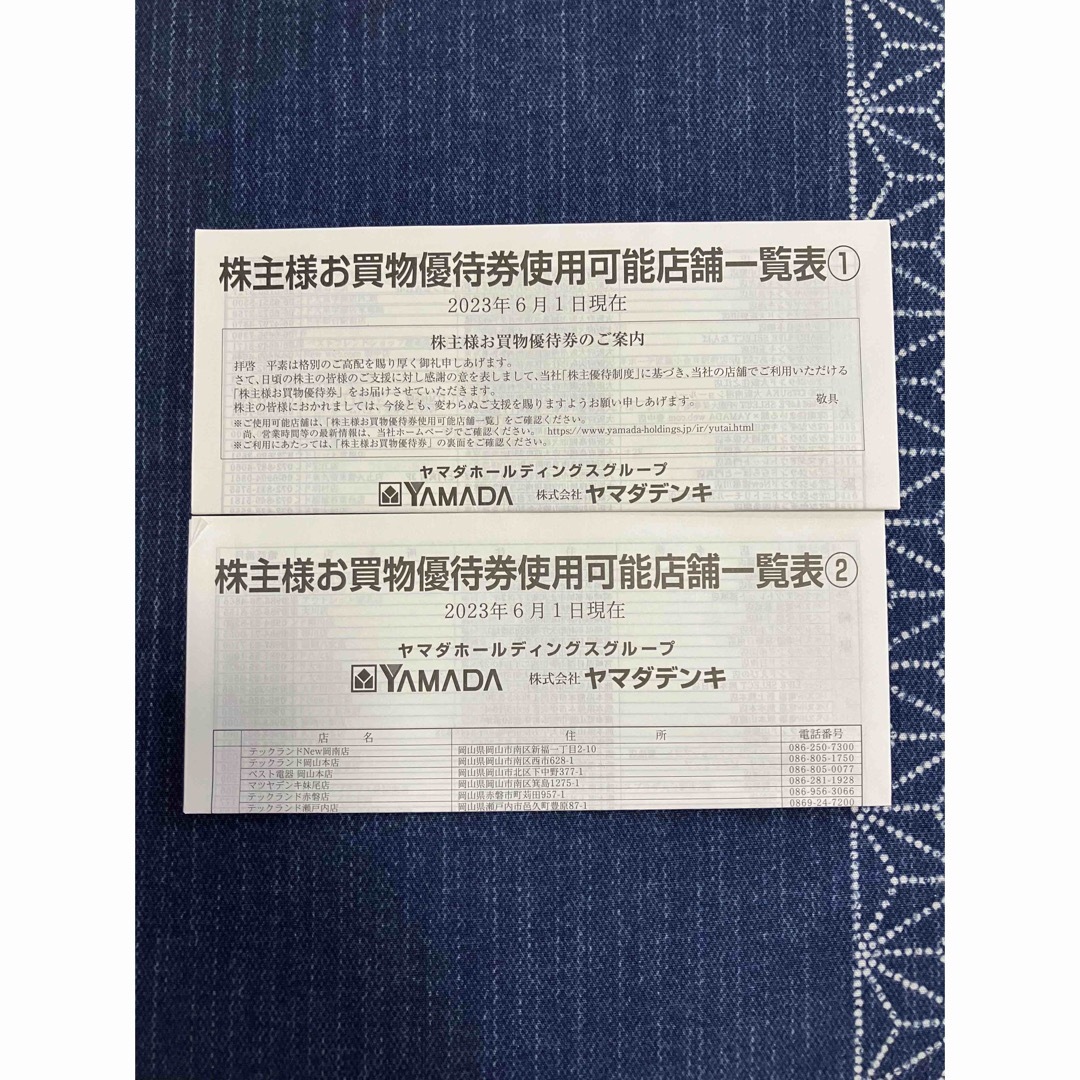 ヤマダホールディングス　株主優待　30,000円分　ヤマダ電機優待券/割引券