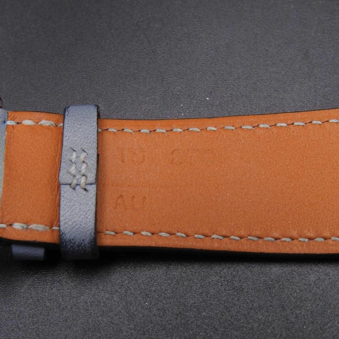 希少品 Apple watch HERMES 純正  ブルーラン レザーバンド