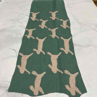 mina perhonen - runrunrun green 刺繍うさぎ みみつきはぎれ ミナ