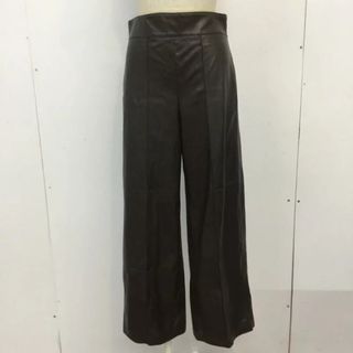 ザラ(ZARA)のザラ　zara フェイクレザーワイドパンツ(カジュアルパンツ)