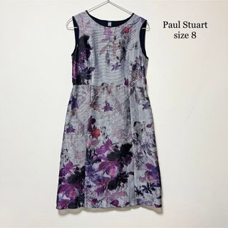 ポールスチュアート(Paul Stuart)のPaul Stuart ポールスチュアート 花柄ワンピース(ひざ丈ワンピース)