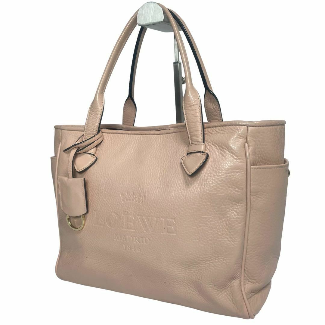 美品✨ LOEWE ロエベ ヘリテージ カーフ トートバッグ パープル ピンク