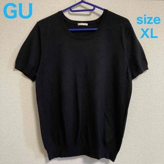 ジーユー(GU)のジーユー　Tシャツ　XLサイズ　ブラック　レディース　半袖　おまけ付き(Tシャツ(半袖/袖なし))