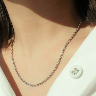 ビューティアンドユースユナイテッドアローズ(BEAUTY&YOUTH UNITED ARROWS)の新品未使用　ebine　Rope Chain Necklace silver(ネックレス)