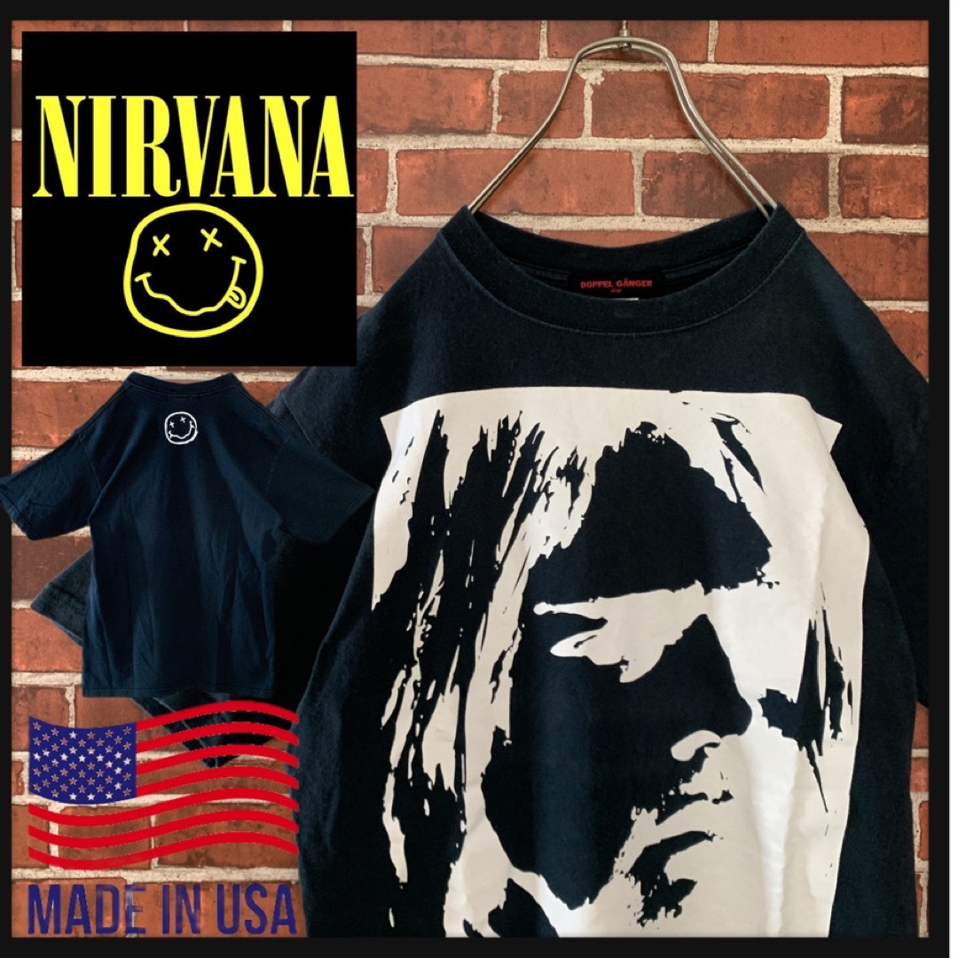 激レア NIRVANA Tシャツ ブラック カートコバーン　バンドTシャツ