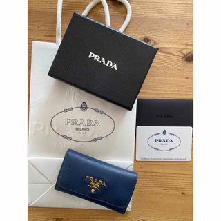 プラダ(PRADA)のPRADA キーケース 青(キーケース)