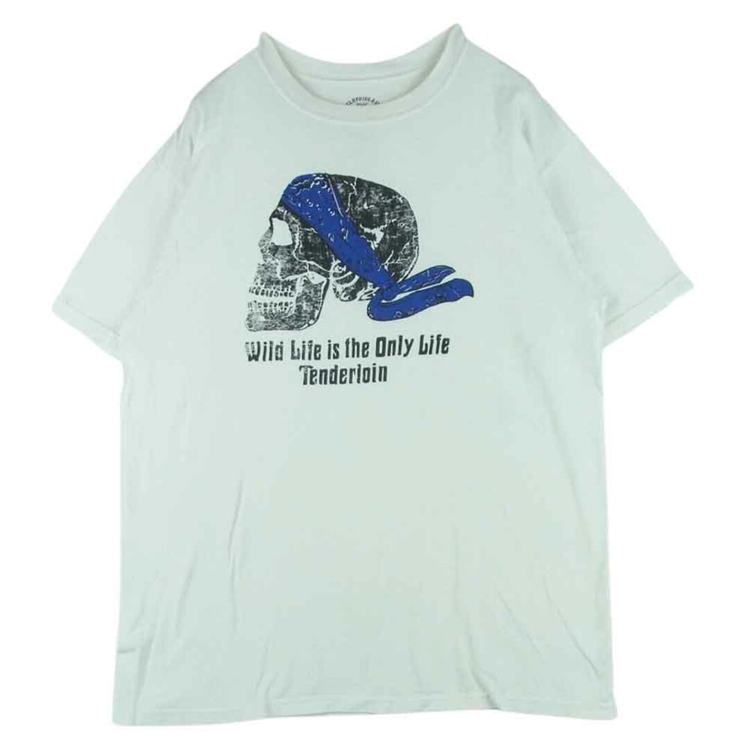 TENDERLOIN(テンダーロイン)のTENDERLOIN テンダーロイン T-TEE B.S バンダナ スカル プリント Tシャツ ホワイト系【中古】 メンズのトップス(Tシャツ/カットソー(半袖/袖なし))の商品写真