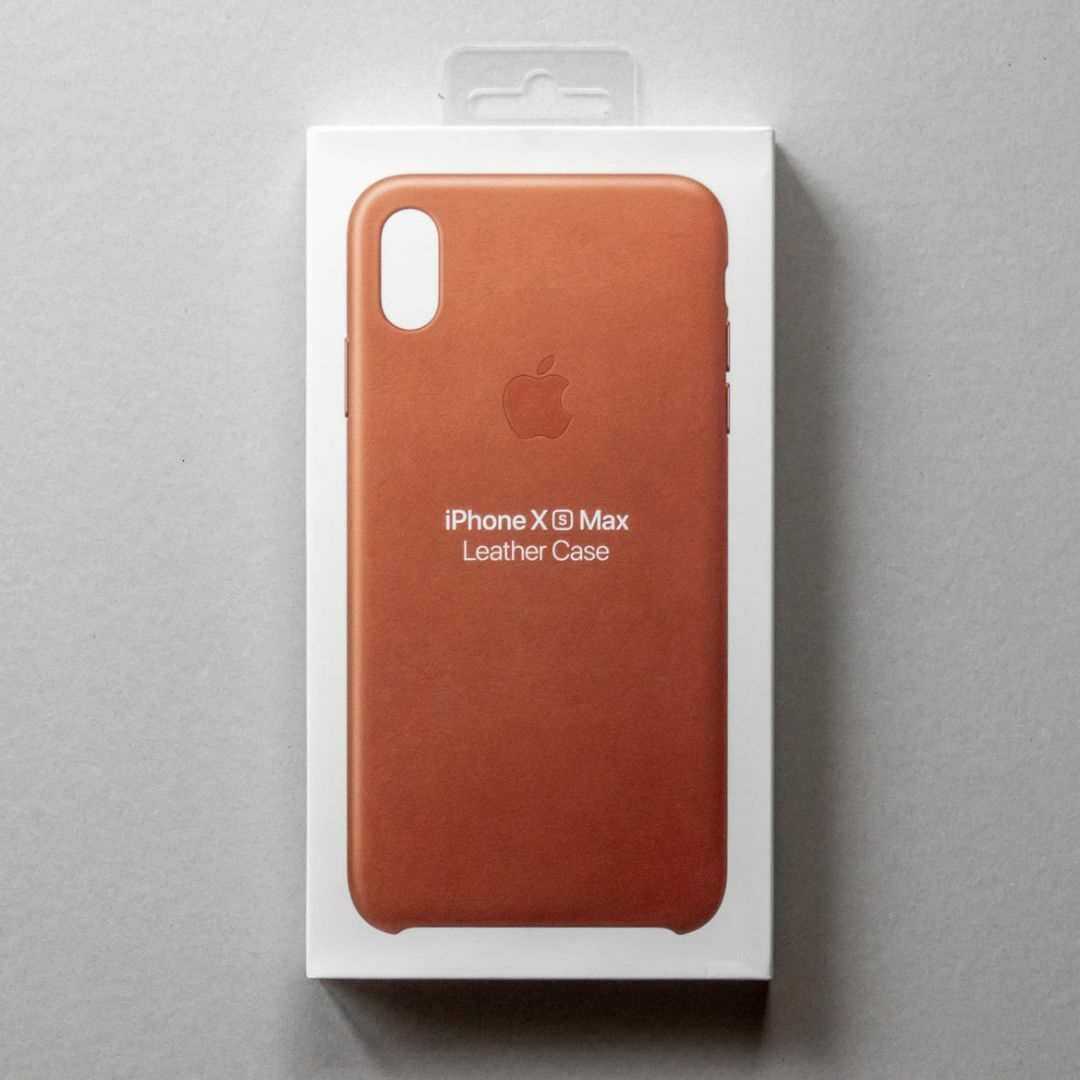 新品未開封 Apple純正 iPhone XS Max レザーケース ブラウン