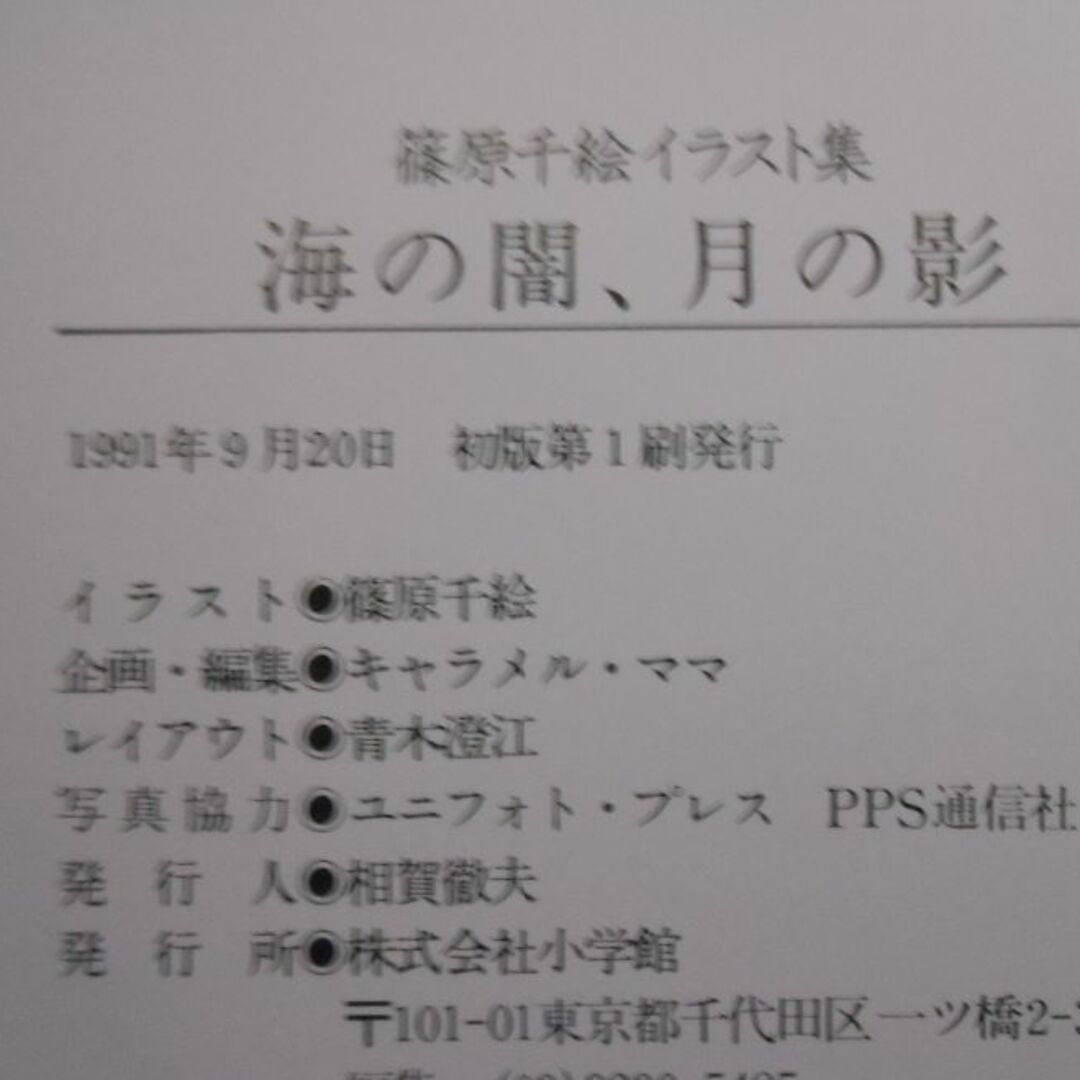 小学館(ショウガクカン)の篠原千絵　海の闇、月の影　イラスト集 エンタメ/ホビーの漫画(イラスト集/原画集)の商品写真
