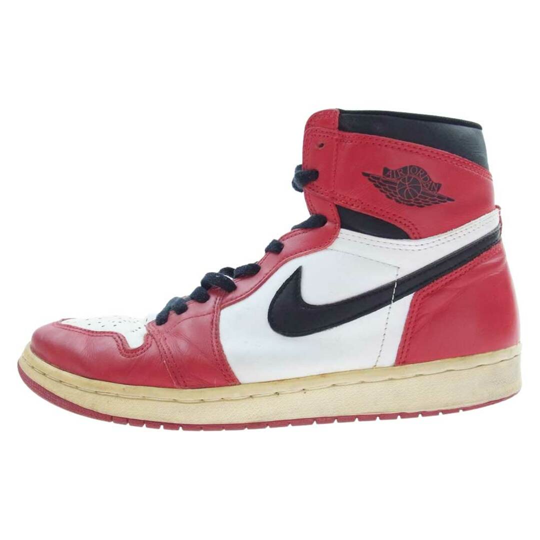 NIKE AIR JORDAN ナイキ ジョーダン スニーカー 130207-101 1994年復刻 AIR JORDAN 1 HIGH CHICAGO エアジョーダン1 ハイ シカゴ ハイカット スニーカー ヴィンテージ  レッド系 29.5cm【中古】 メンズの靴/シューズ(スニーカー)の商品写真