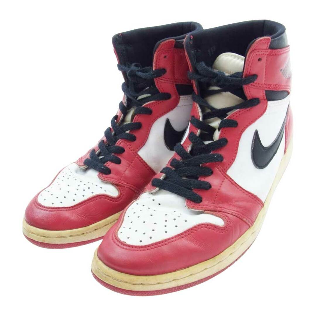 NIKE AIR JORDAN ナイキ ジョーダン スニーカー 130207-101 1994年復刻 AIR JORDAN 1 HIGH CHICAGO エアジョーダン1 ハイ シカゴ ハイカット スニーカー ヴィンテージ  レッド系 29.5cm【中古】 メンズの靴/シューズ(スニーカー)の商品写真