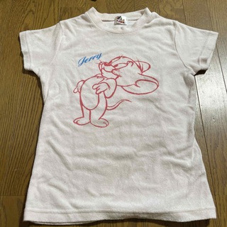 トムとジェリー　半袖　Tシャツ　薄ピンク(Tシャツ(半袖/袖なし))