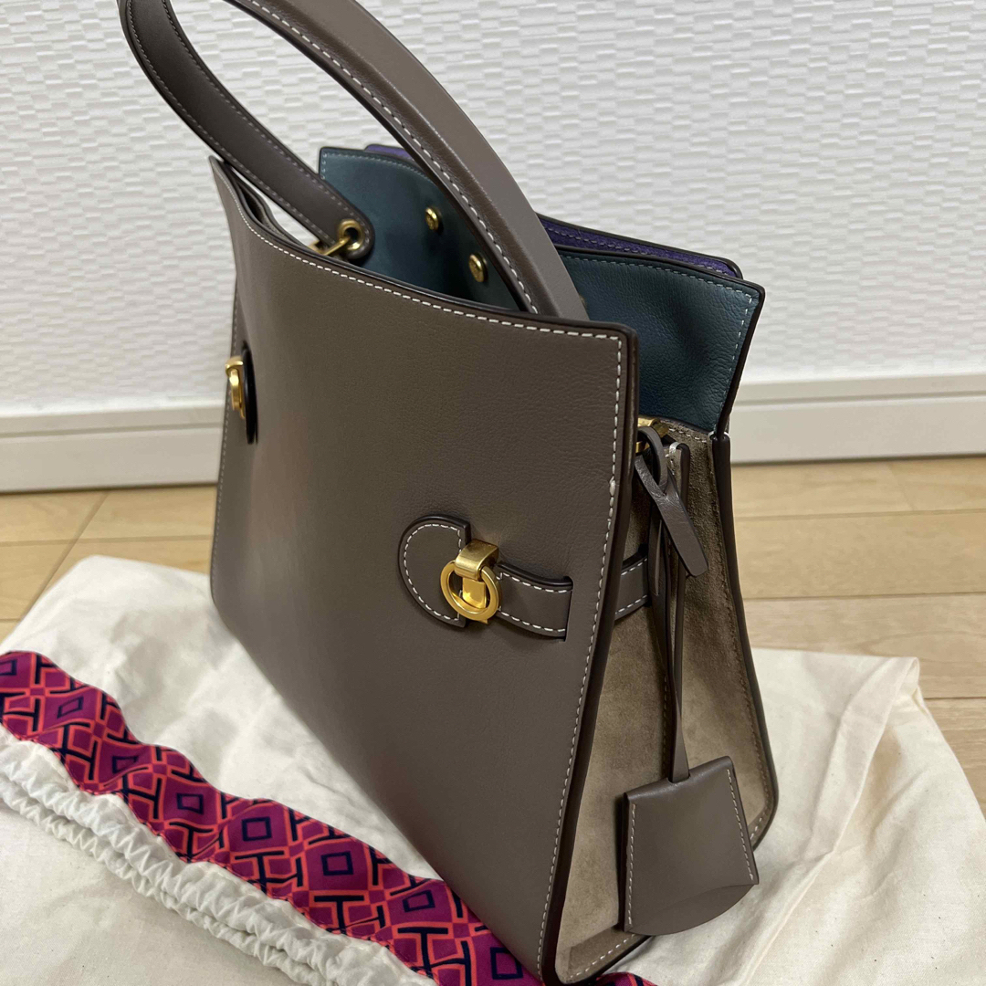 Tory Burch(トリーバーチ)のトリーバーチ　リー ラジウィル スモール ダブルバッグ used 美品 レディースのバッグ(トートバッグ)の商品写真