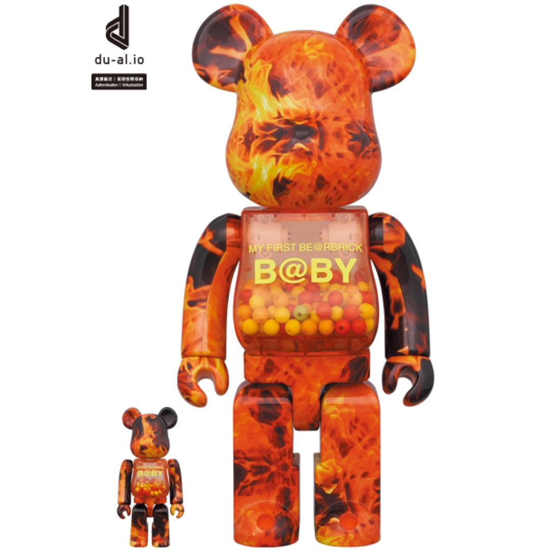 MEDICOM TOY(メディコムトイ)のMY FIRST BE@RBRICK B@BY FLAME  100％ 400％ ハンドメイドのおもちゃ(フィギュア)の商品写真