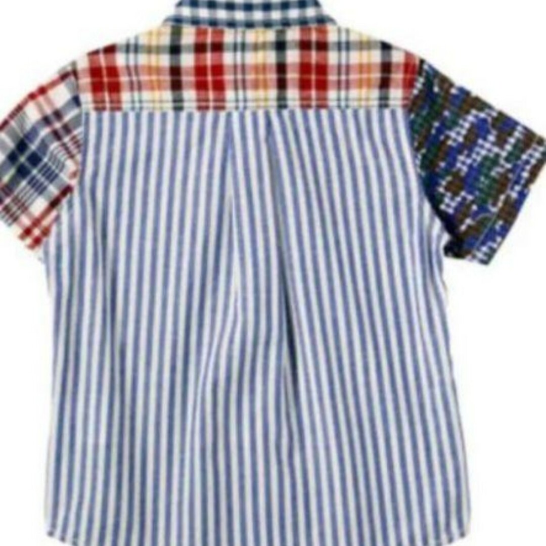 Tシャツ/カットソー新品タグ付 DOUBLE.B パッチワーク風シャツ