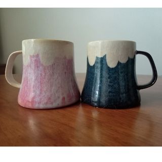 マグカップ　ペア　富士山　カップル　夫婦　陶器(グラス/カップ)