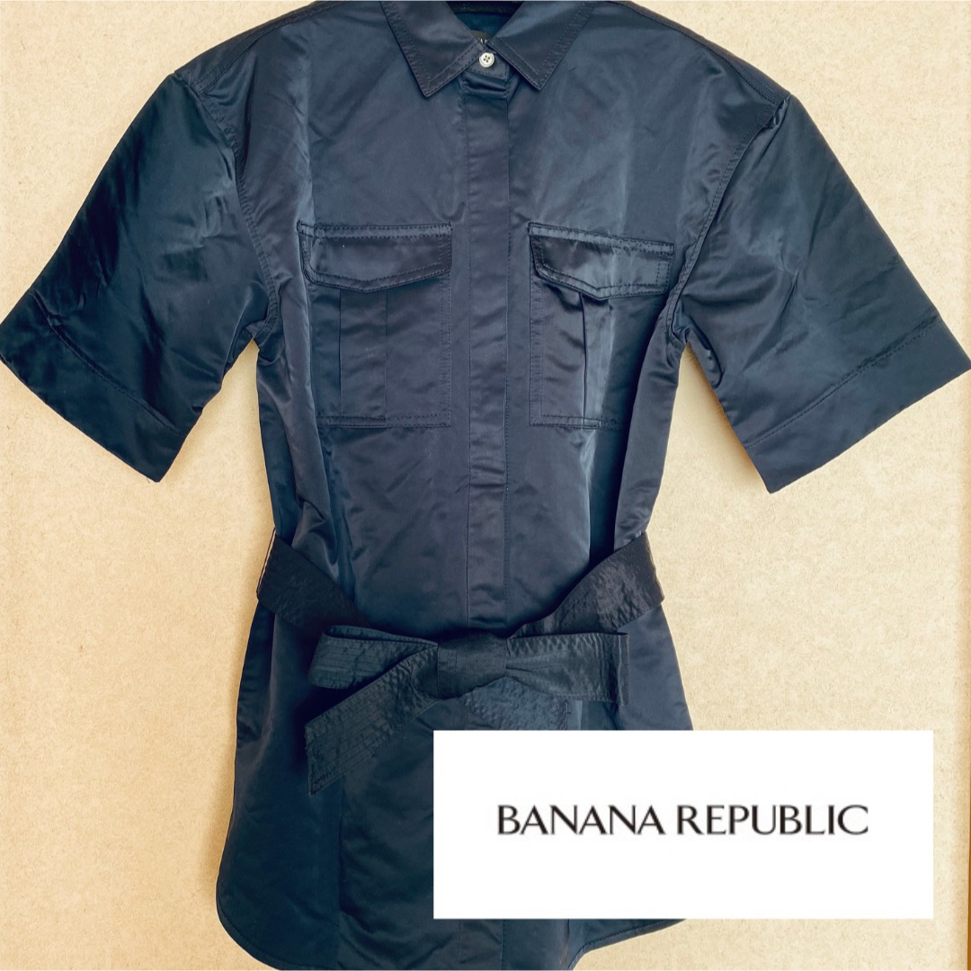 Banana Republic(バナナリパブリック)のBANANA REPUBLICネイビーシャツチュニック レディースのトップス(チュニック)の商品写真