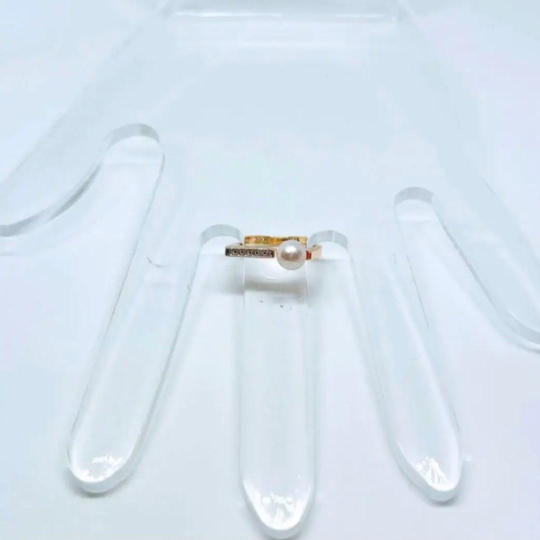 真珠 指輪 あこや真珠 リング パールリング 結婚式 アコヤ レディースのアクセサリー(リング(指輪))の商品写真
