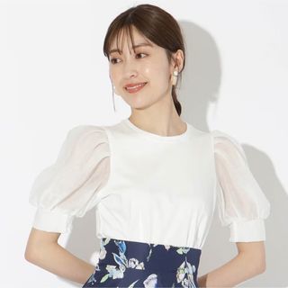 アンドクチュール(And Couture)のアンド クチュール タックボリュームシアースリーブＴシャツ(シャツ/ブラウス(半袖/袖なし))