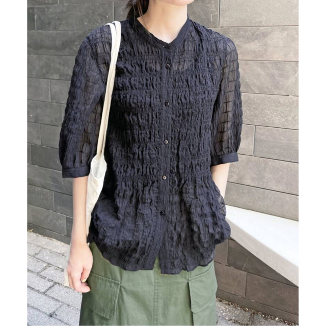 spick&span シアーブラウスブラック定価