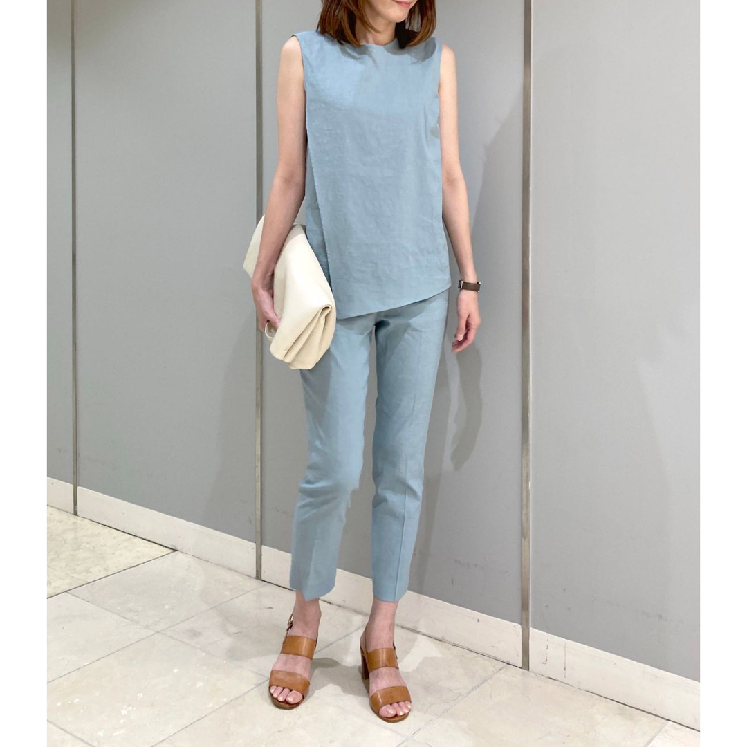 theory 21SS Crunch ブラウス クロップドパンツ セット 水色 | maltsev theory 21SS Crunch ブラウス クロップドパンツ セット 水色 | maltsev