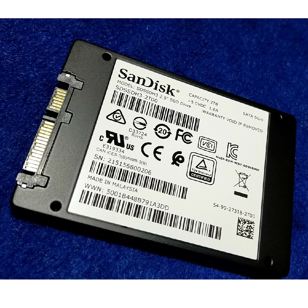 SanDisk - SanDisk SSD 2TB SDSSDH3-2T00 サンディスクUltraの通販 by ...