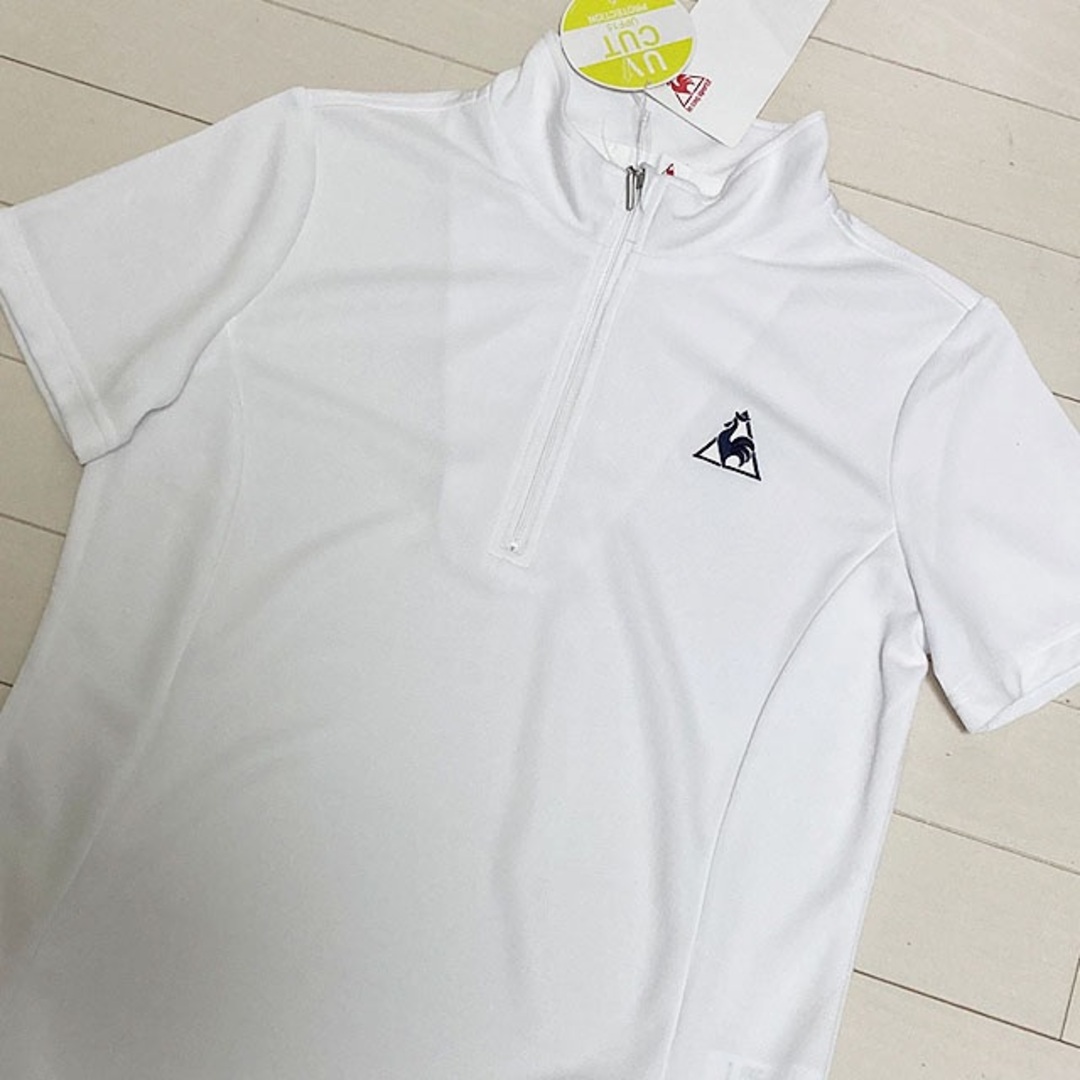 le coq sportif(ルコックスポルティフ)のle coq sportif ハーフジップ 半袖シャツ ☆未使用品・タグ付 レディースのトップス(カットソー(半袖/袖なし))の商品写真