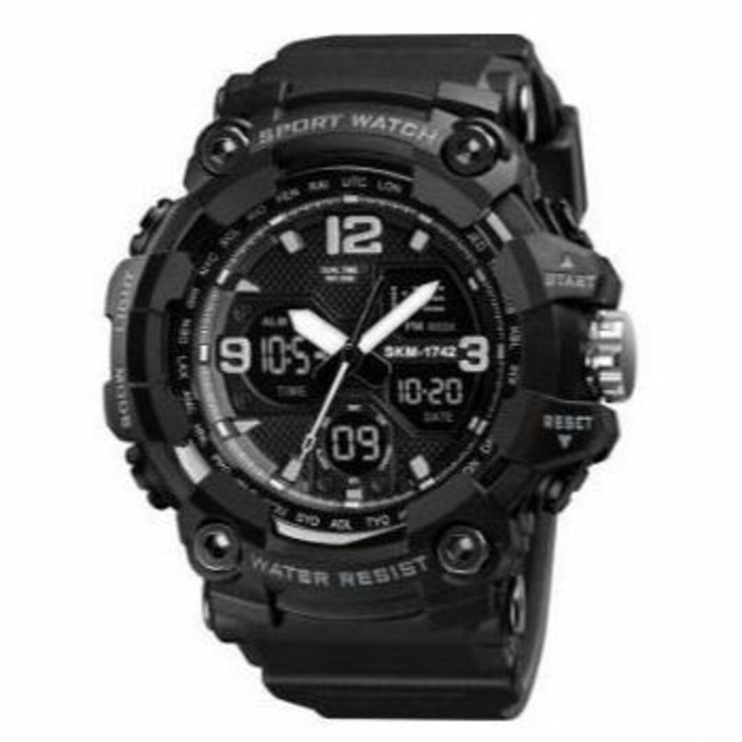 SKMEI 1742 スポーツウォッチ（ブラック） メンズの時計(腕時計(デジタル))の商品写真