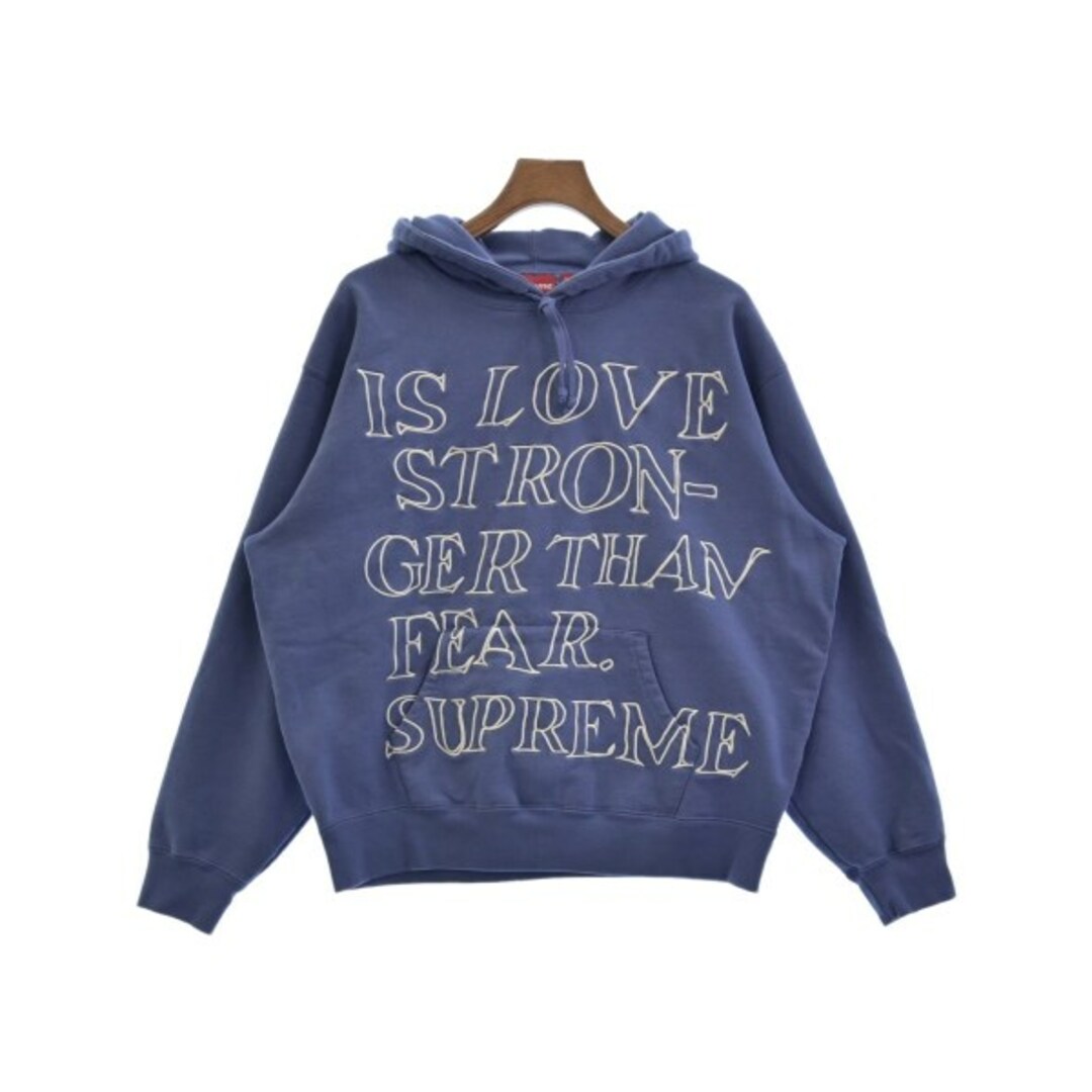 Supreme シュプリーム パーカー M 青 【古着】【中古】 | フリマアプリ ラクマ