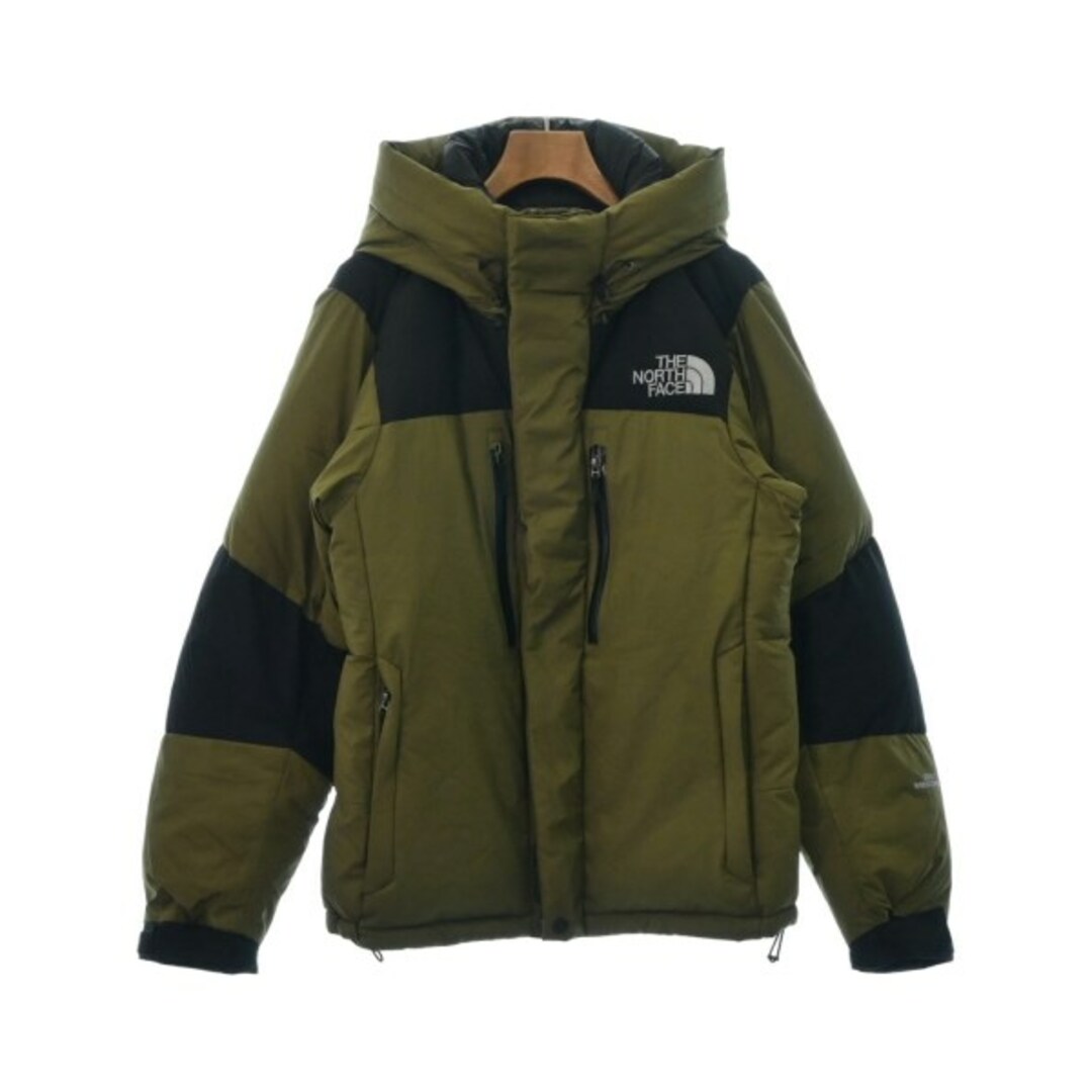 THE NORTH FACE ダウンジャケット/ダウンベスト M カーキダブルジップ柄