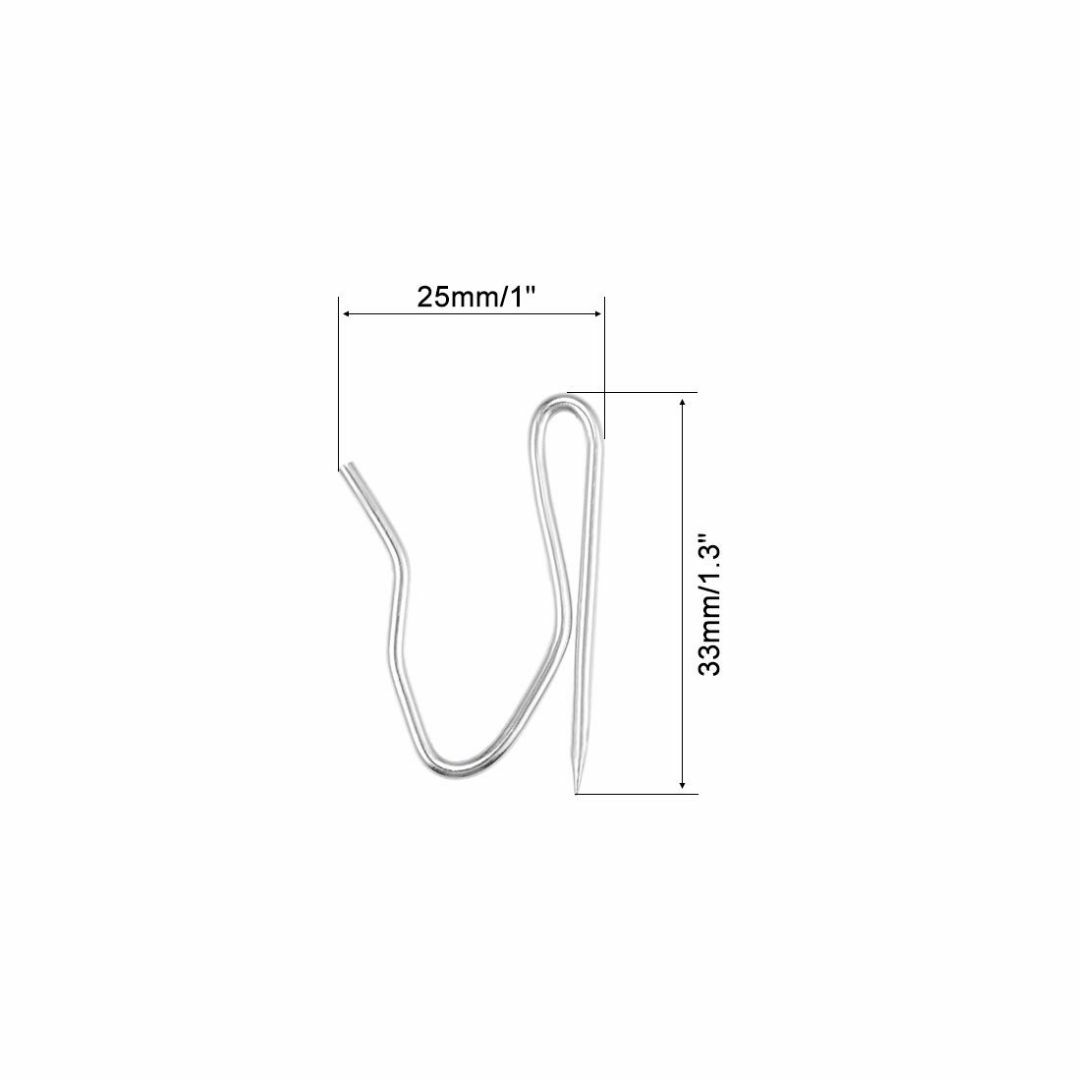 uxcell カーテンフック ステンレススチール ピンオン カーテンフック ウィ 1