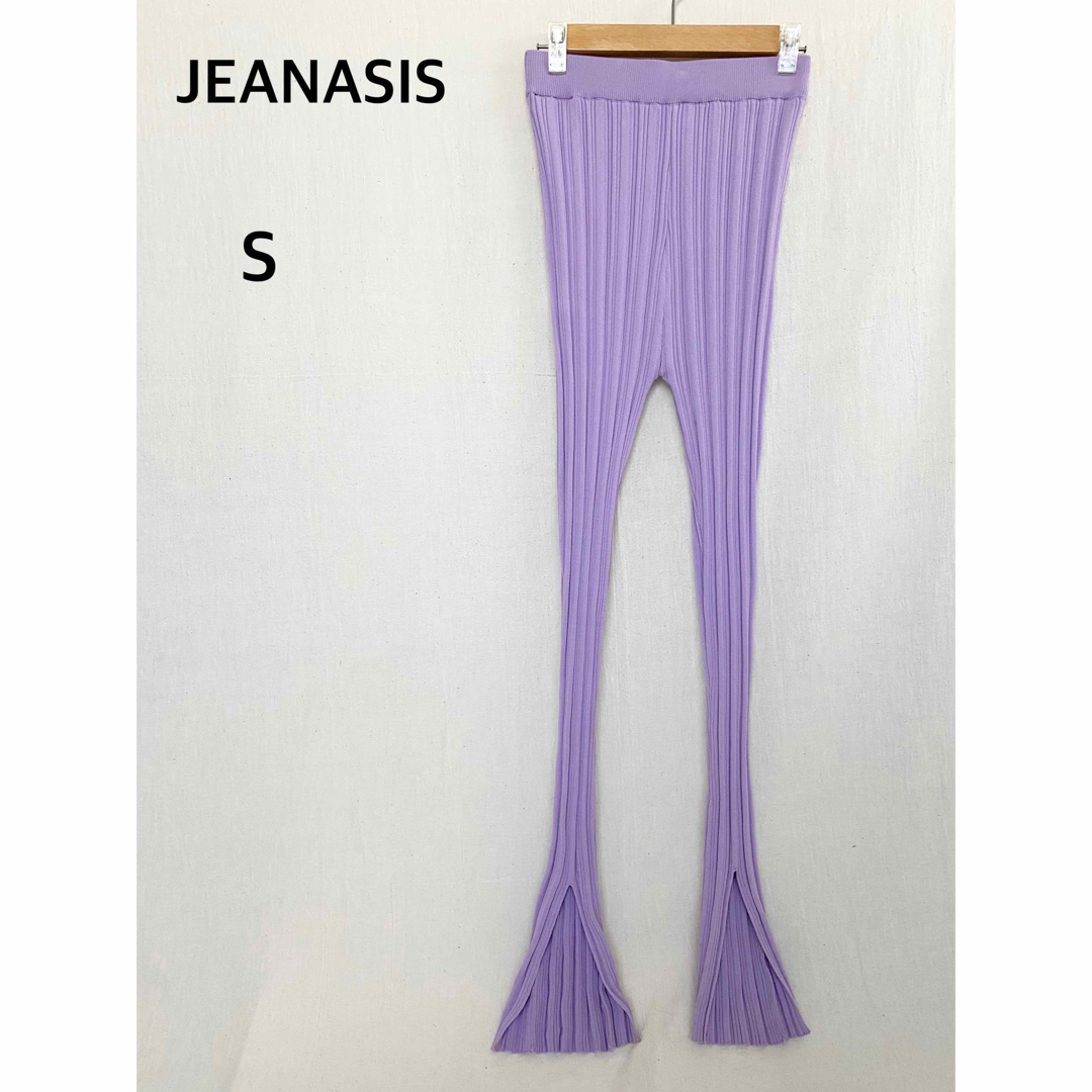 JEANASIS(ジーナシス)のJEANASIS ジーナシス　パープル　スリット入り　レギンス　スパッツ レディースのレッグウェア(レギンス/スパッツ)の商品写真