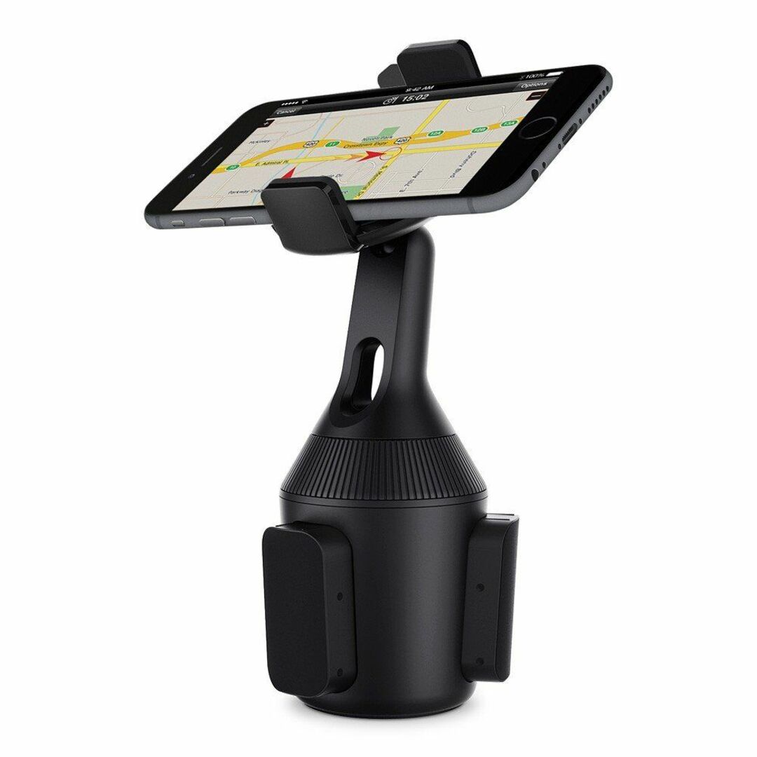 Belkin スマートフォン用車載ホルダー ドリンクホルダー式 360度回転 ブ