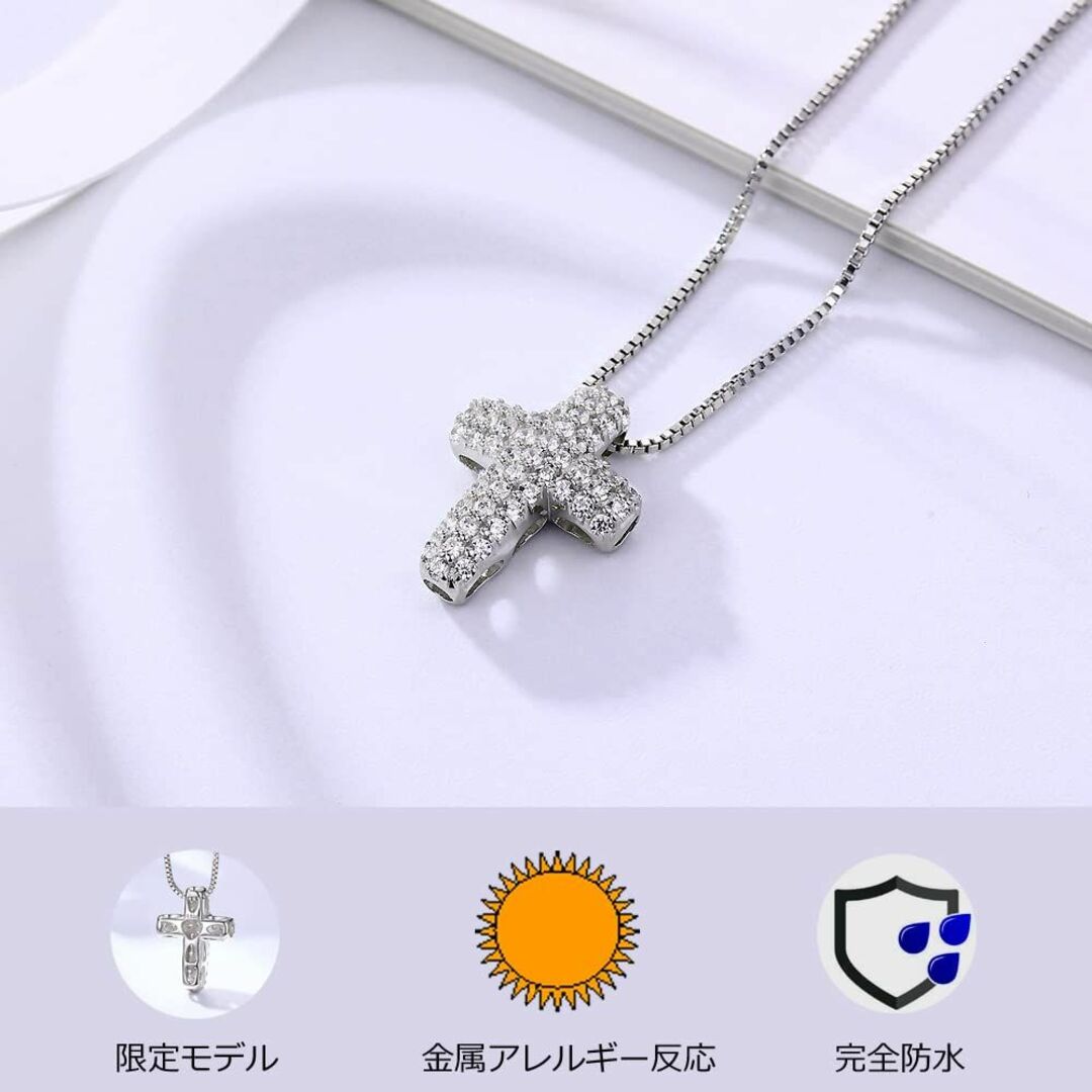 【色: ピンクゴールド】Takeda Jewelry クロス パヴェ ネックレス 2