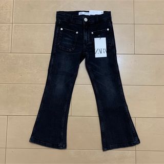 ザラキッズ(ZARA KIDS)の新品　zara kids ブラックフレアパンツ(パンツ/スパッツ)