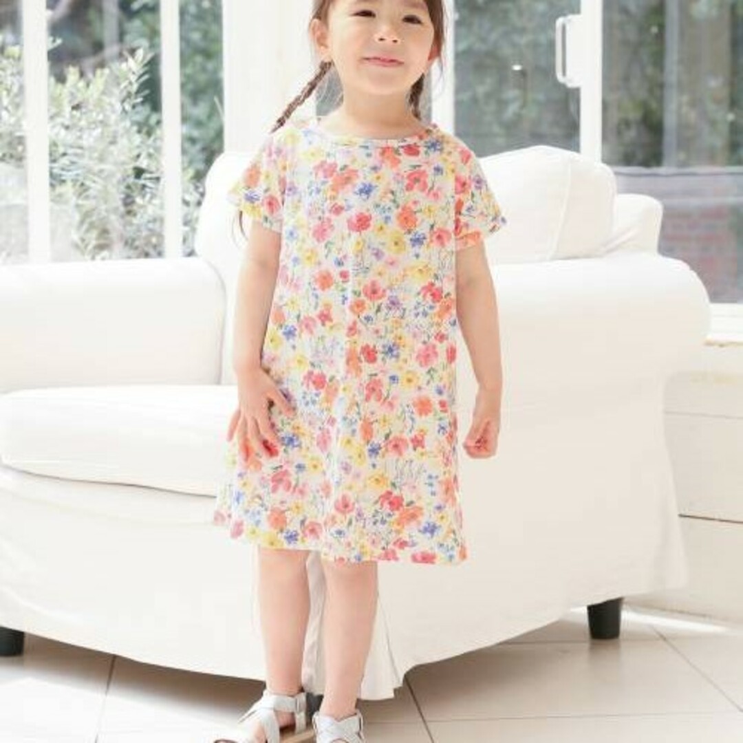 GLOBAL WORK(グローバルワーク)のGLOBAL WORK　ソウガラプリントカットワンピース キッズ/ベビー/マタニティのキッズ服女の子用(90cm~)(ワンピース)の商品写真