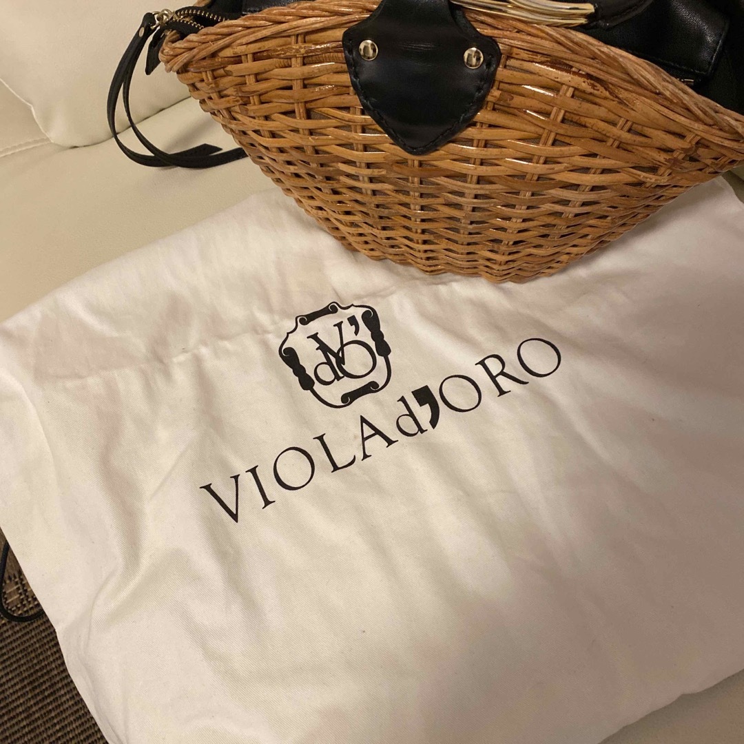 VIOLAd'ORO(ヴィオラドーロ)の【 lan様専用】VIOLADORO かごバック レディースのバッグ(かごバッグ/ストローバッグ)の商品写真