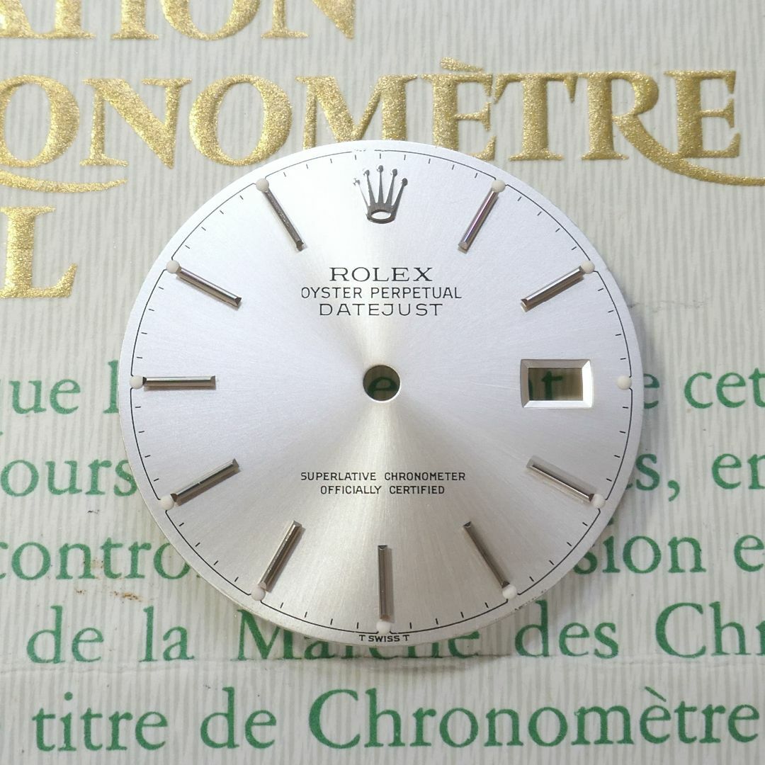 本物保証■極美品■ROLEX純正 デイトジャスト文字盤 シルバー◆NO73