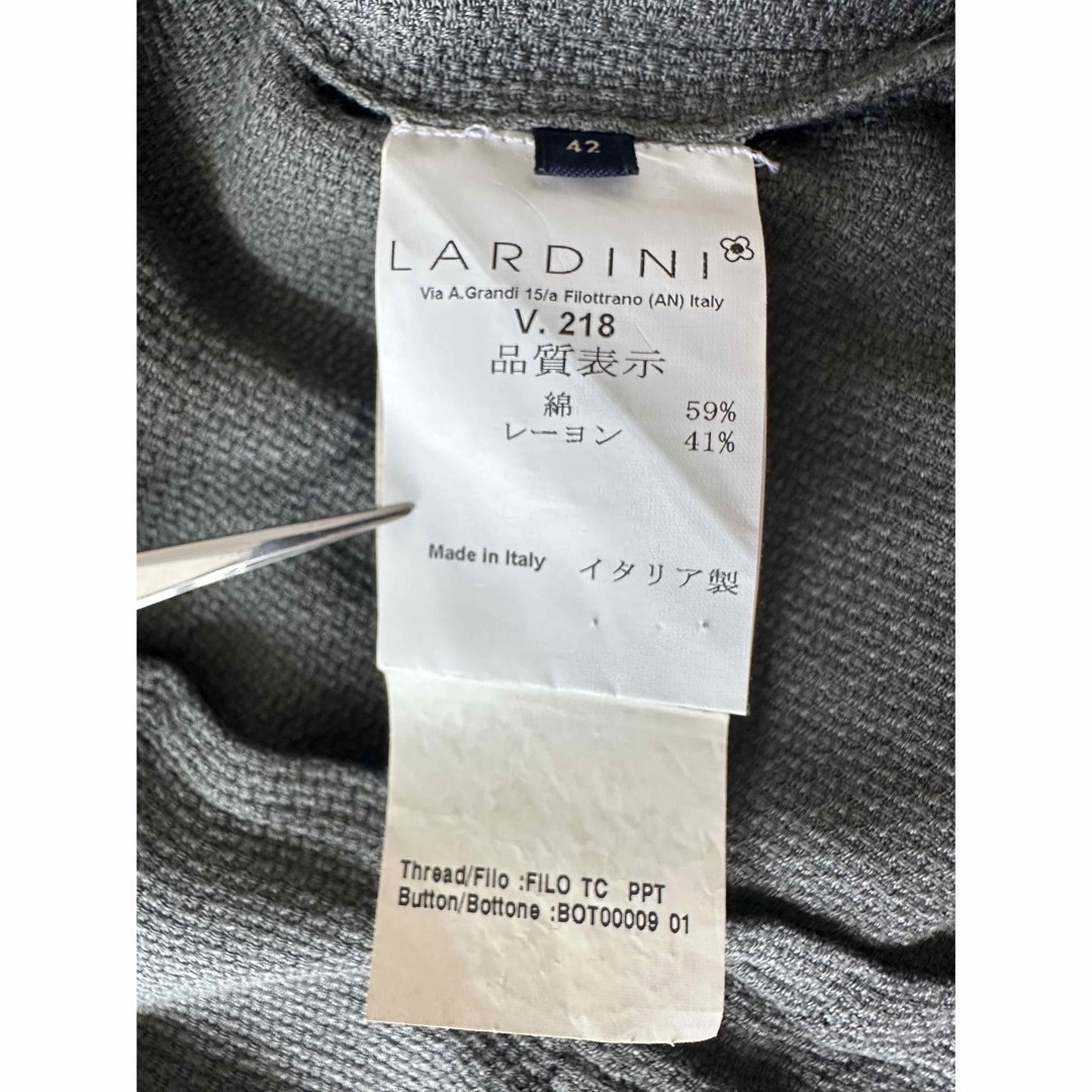 定価3,6万 LARDINI  ラルディーニ ベスト ジレ コットン 春夏 緑