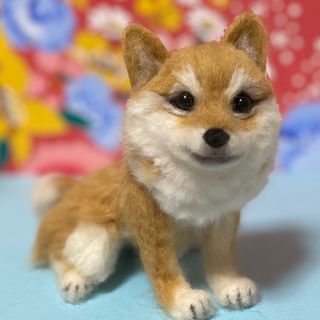 羊毛フェルト　柴犬(ぬいぐるみ)