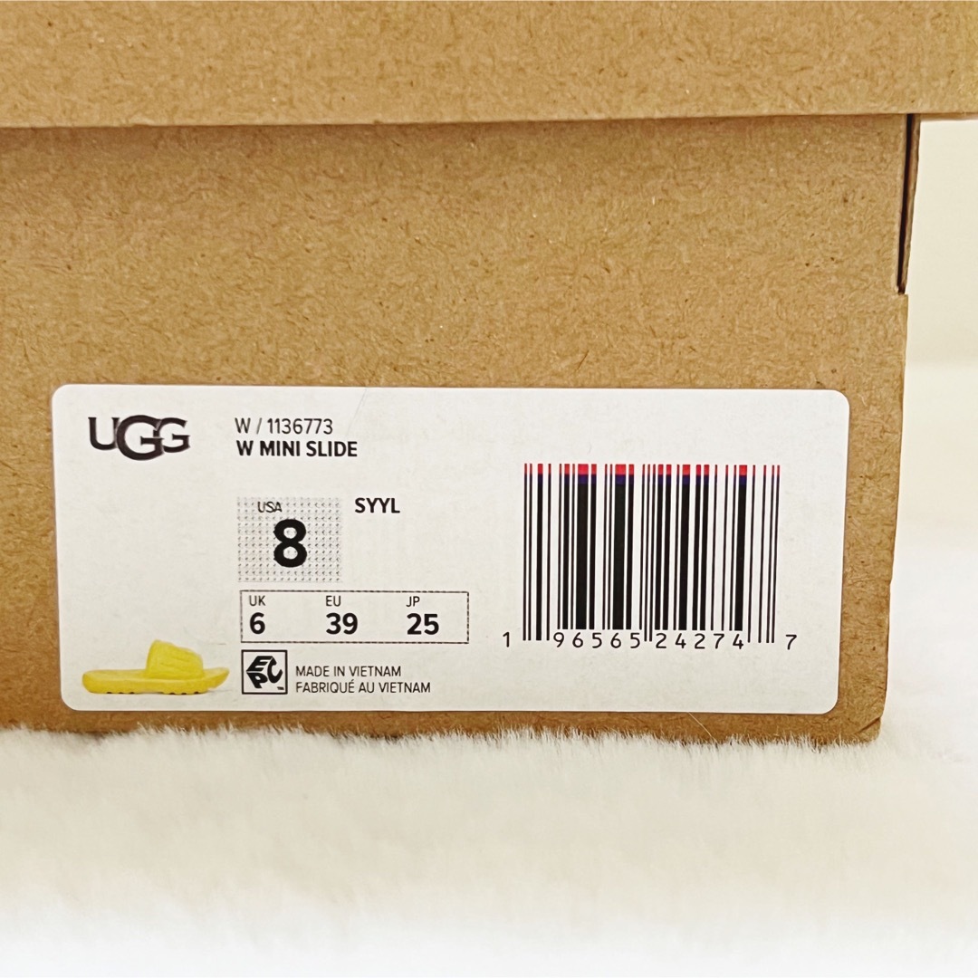 UGG(アグ)の【新品未使用】《UGG》海外限定モデル MINI SLIDE 25cm イエロー レディースの靴/シューズ(サンダル)の商品写真